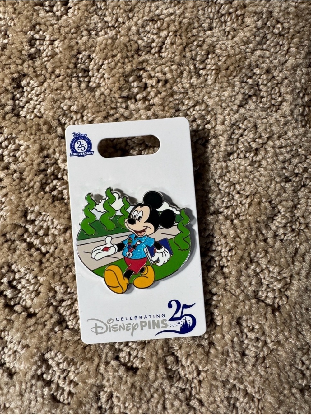 2025 Disney Parks 25th Anniversary Trading Mickey Mouse Pin Celebrating 25 Years
